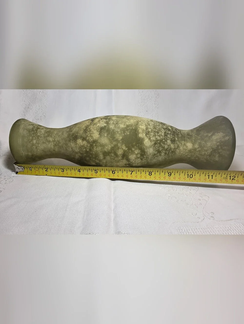 Olive Green Glass Decorative Vase - Home Accents